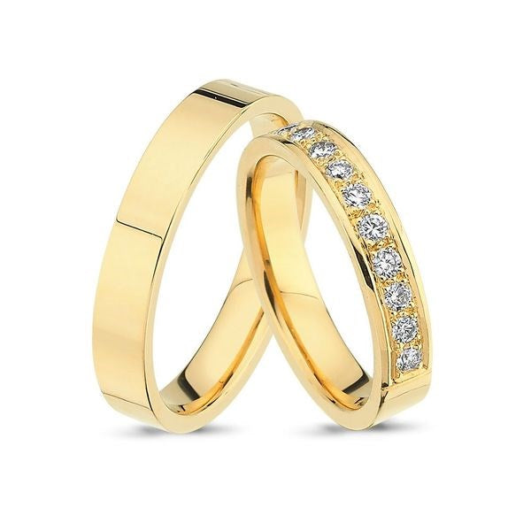 Eksklusive Nuran vielsesringe i 14 karat guld med 0,33 ct diamanter