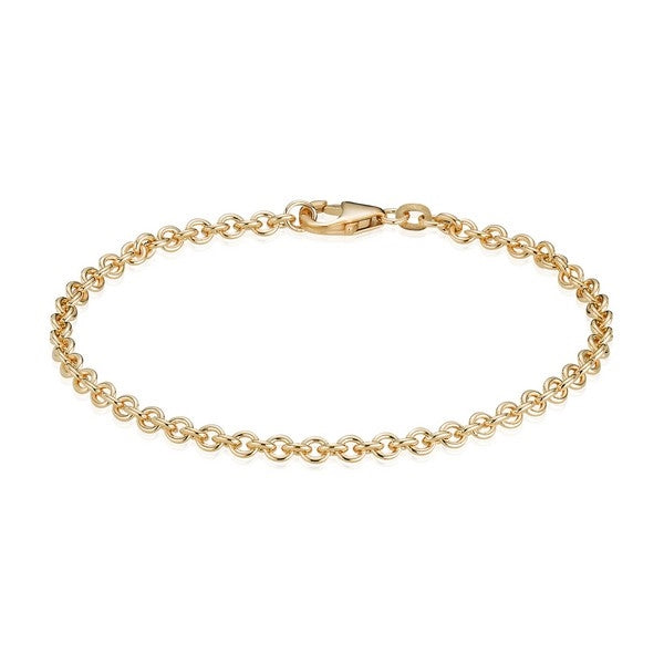 Anker rund armbånd i 8 karat guld 0,60 mm 17 cm fra BNH – klassisk guldarmbånd med rund ankerkæde.