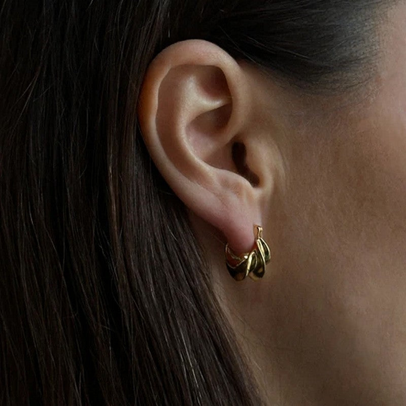 Afrika Petite hoops i 22 karat forgyldt messing – Pico Copenhagen