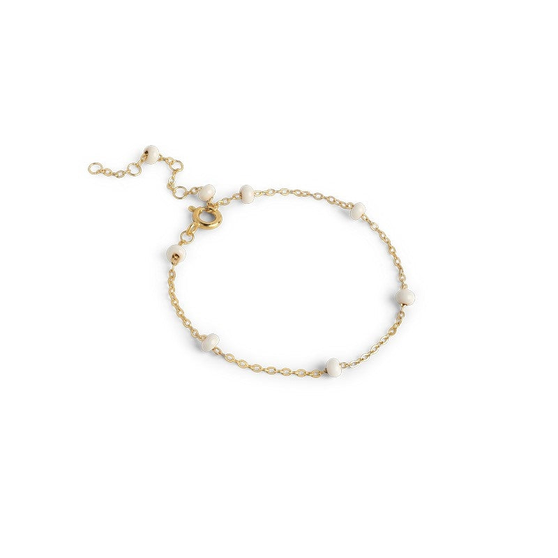 Lola Bold Daisy armbånd i forgyldt sølv fra Enamel Copenhagen 15+4 cm