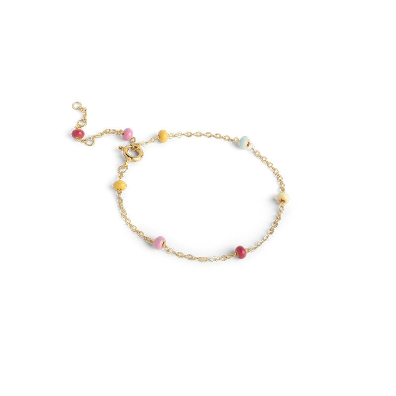Lola Bold Rainbow armbånd i forgyldt sølv fra Enamel Copenhagen 15+4 cm