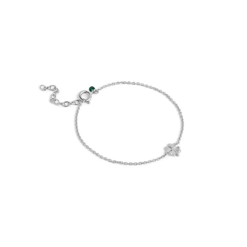 Four-Leaf Clover armbånd i sølv fra Enamel Copenhagen 15–19 cm