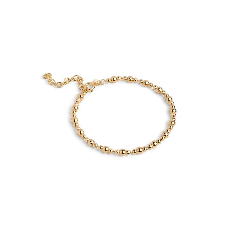 Norma Bead armbånd i 18 karat forgyldt sølv fra Enamel Copenhagen 15–19 cm