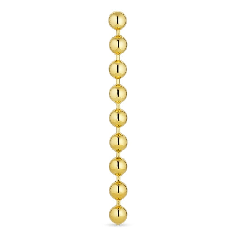 Jane Kønig Big Atomic Chain ørering i 18 karat forgyldt sølv med kugleformede led, 87 mm.