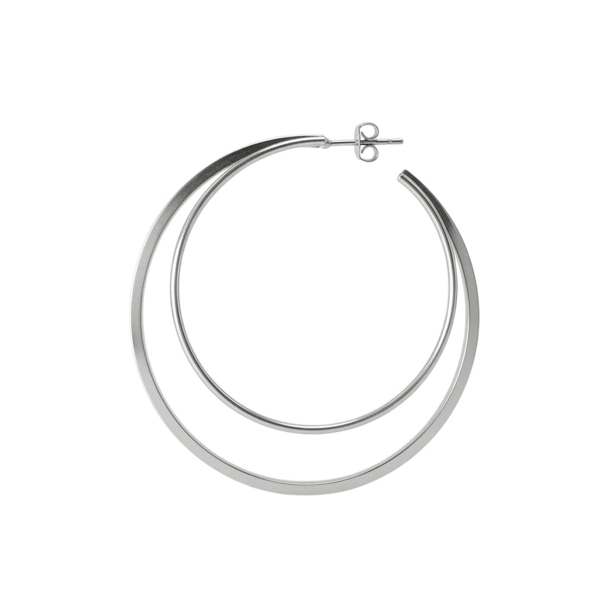 Jane Kønig big double Olympia hoop i rustfrit stål med to ringe i diameter 40 og 52 mm.