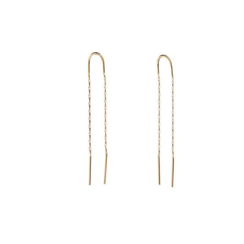 Beate Short Chain øreringe i 24 karat forgyldt sølv fra Pico Copenhagen – elegante kædeled, 50 mm lange.