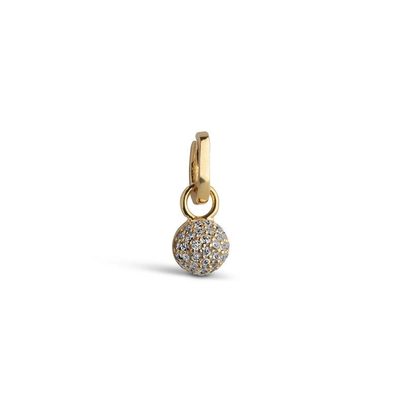 Disco Ball vedhæng i forgyldt sølv fra Enamel Copenhagen med zirkonia, 5,5 mm