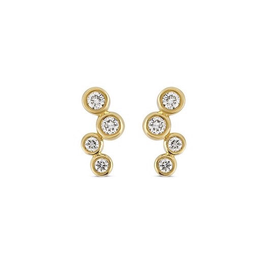 TUBE ørestikker i 14 kt guld med 0,30 ct diamanter – Nuran