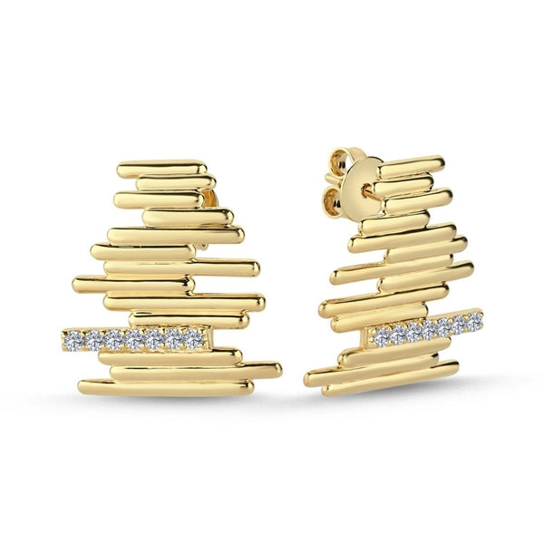 Nuran Piano diamantøreringe i 14 kt guld med 0,21 ct diamanter