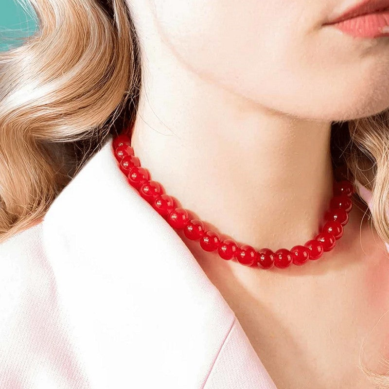 Candy Coral Berry halskæde i forgyldt sølv 37–42 cm fra House of Vincent