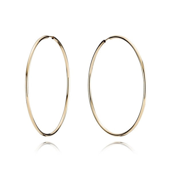 BNH store creoler i 8 eller 14 karat guld, 75 mm