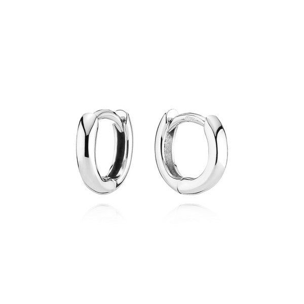 BNH knækcreoler i 14 karat hvidguld med clicklås og diameter på 10,5 mm.