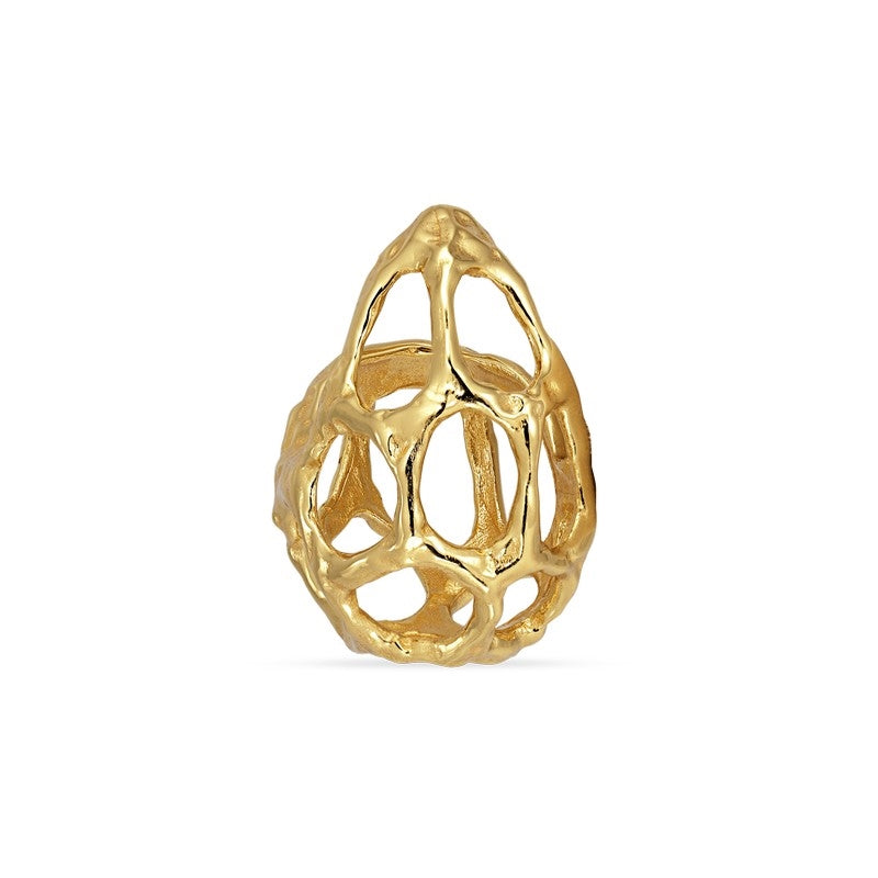 Jane Kønig Chunky Space ørering i 18 karat forgyldt sølv