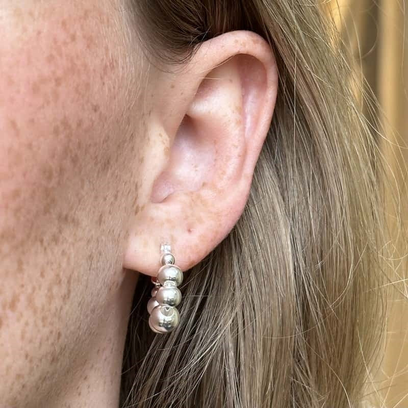 Casie hoops i sølv fra MerlePerle 17,5 mm