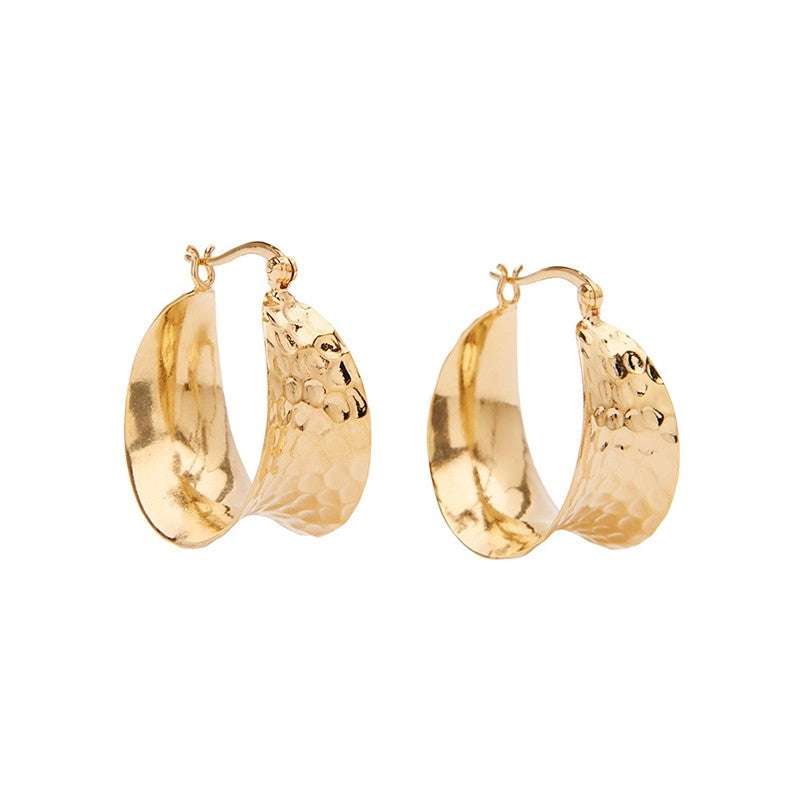 Cleo Grande hoops i 24 karat forgyldt messing fra Pico Copenhagen, 26 mm