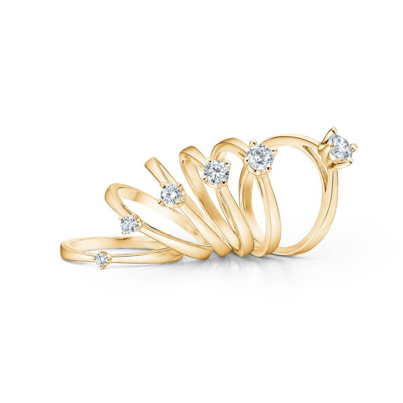 Crown ring fra Mads Z i 14 karat guld med 0,04–0,50 ct diamant