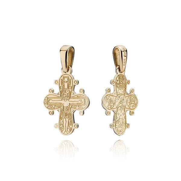 BNH Dagmarkors vedhæng i 8 eller 14 karat guld 15x13 mm med blank bagside