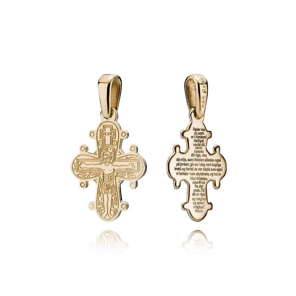 BNH Dagmarkors vedhæng i 8 eller 14 karat guld 15x13 mm med blank bagside