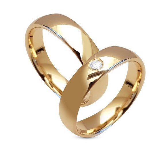 Aagaard vielsesringe i 9 eller 14 karat guld med 0,05 ct lab diamant