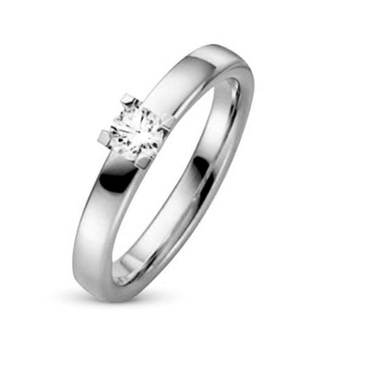 Aagaard forlovelsesring i 9 eller 14 karat hvidguld med 0,20 ct TW/SI diamant
