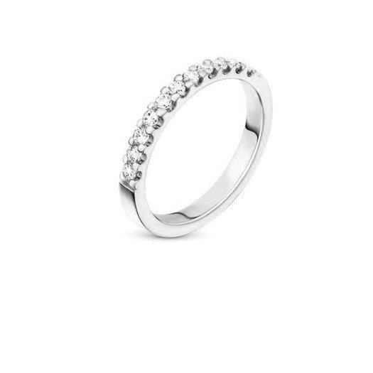 Aagaard forlovelsesring i 9 eller 14 karat hvidguld med 11 lab-grown diamanter på 0,33 ct – elegant og tidløst design.