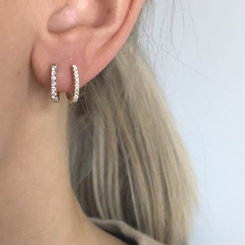 Creoler i 14 kt guld fra Scrouples med 0,50 ct diamanter