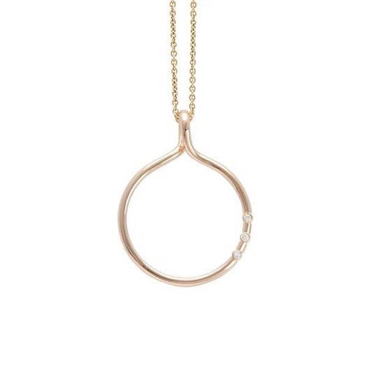 Drømmefanger vedhæng fra Heiring i 14 kt guld med 3 diamanter á 0,02 ct (28 mm)