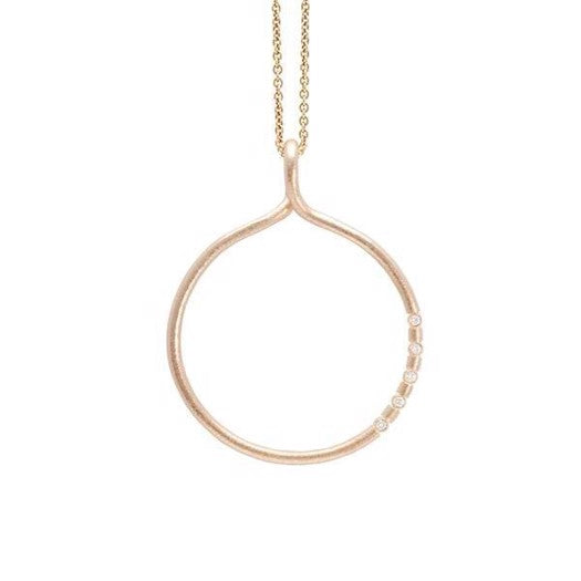 Drømmefanger vedhæng i 14 kt guld med 5 diamanter (0,02 ct) – Heiring