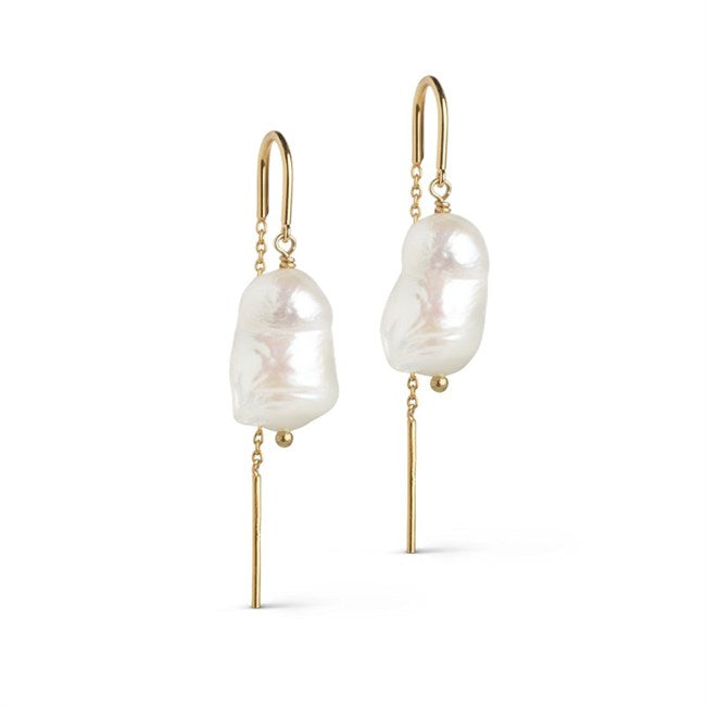 Twin Pearls øreringe i forgyldt sølv fra Enamel Copenhagen