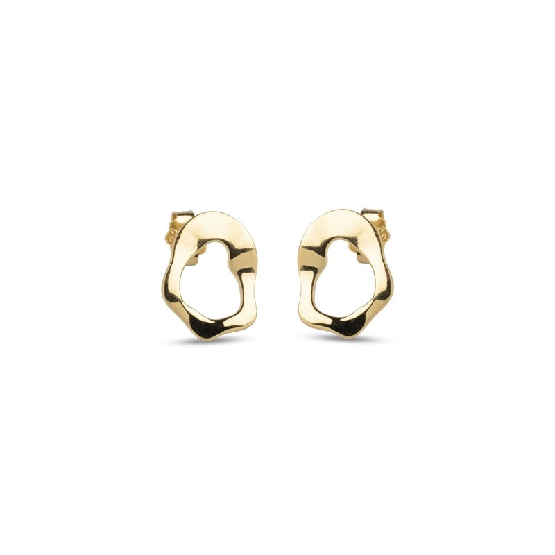 Daphne øreringe i forgyldt sølv fra Enamel Copenhagen (14 x 11 mm)