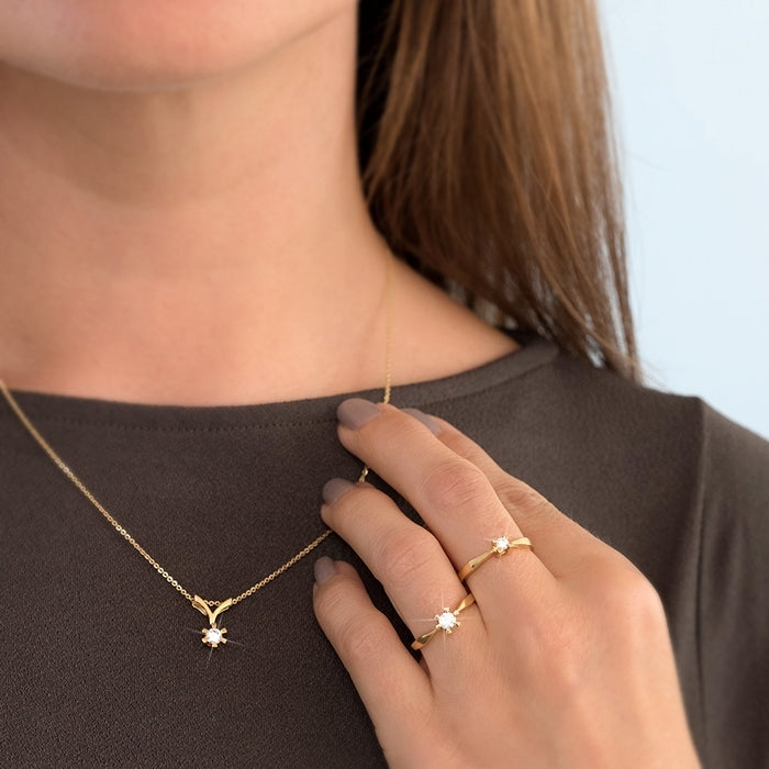 Aagaard Eternity vedhæng i 14 kt guld med diamanter 0,05–0,50 ct