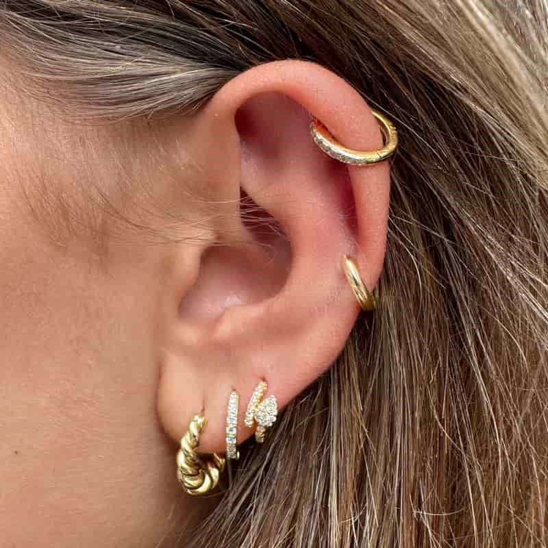 Creoler i 18 kt forgyldt sølv 15 mm fra MerlePerle