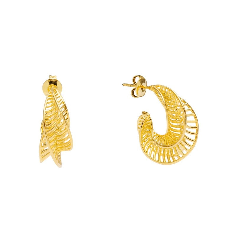 Filigran Lumina øreringe i 24 kt forgyldt messing fra Pico Copenhagen