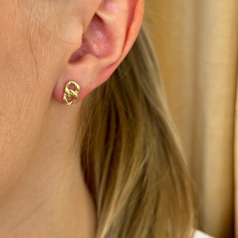 Panser øreringe i 8 kt guld – Smykkecenter