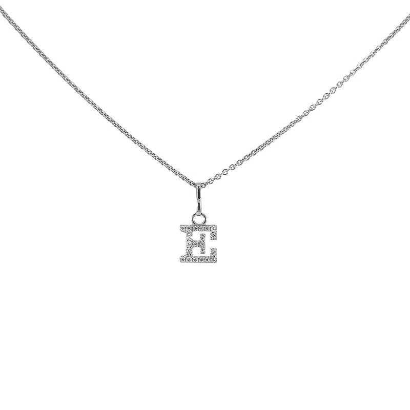 Bogstavvedhæng A fra Smykkecenter i 925 sterlingsølv med hvide zirkonia