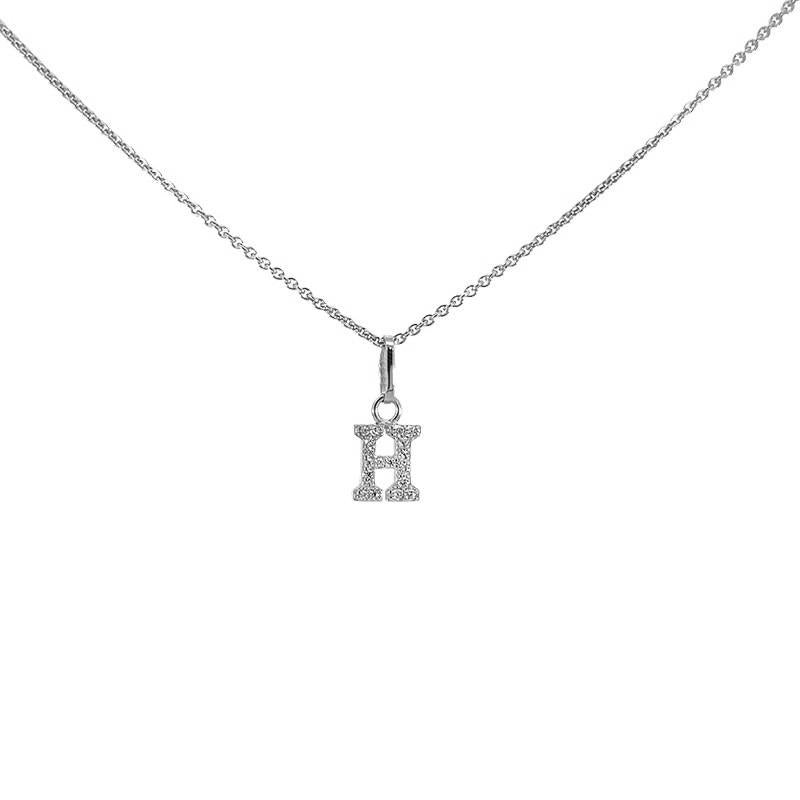 Bogstavvedhæng A fra Smykkecenter i 925 sterlingsølv med hvide zirkonia