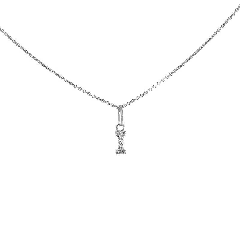 Bogstavvedhæng A fra Smykkecenter i 925 sterlingsølv med hvide zirkonia