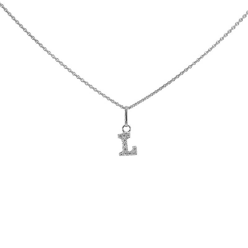 Bogstavvedhæng A fra Smykkecenter i 925 sterlingsølv med hvide zirkonia
