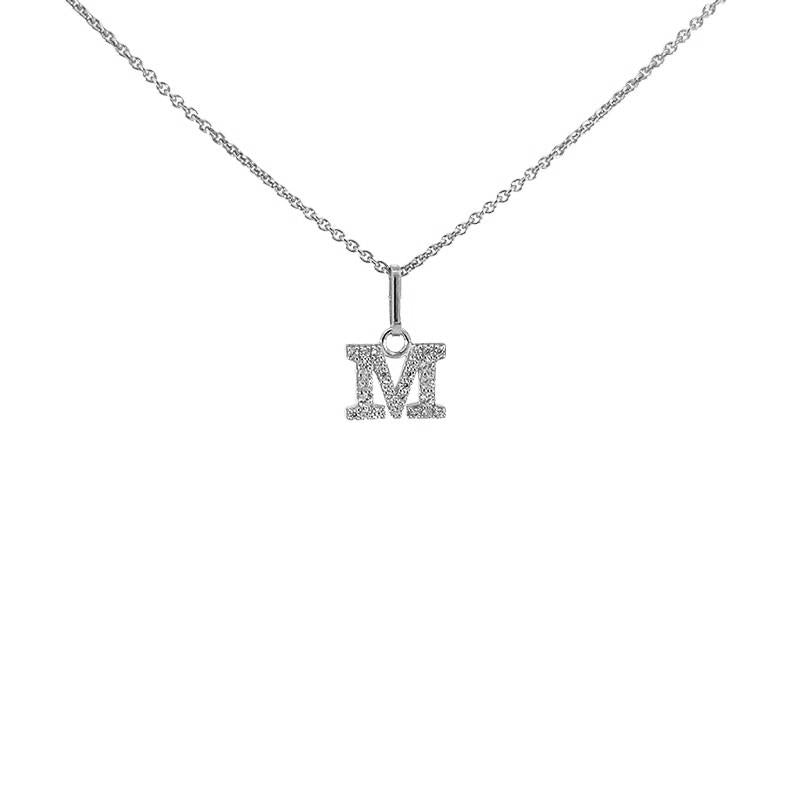 Bogstavvedhæng A fra Smykkecenter i 925 sterlingsølv med hvide zirkonia