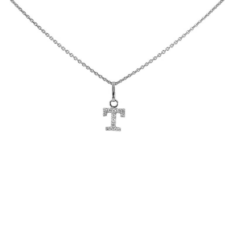 Bogstavvedhæng A fra Smykkecenter i 925 sterlingsølv med hvide zirkonia