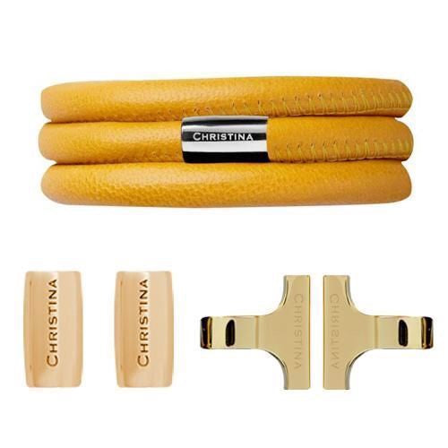 Christina Collect startersæt i forgyldt, 18 mm – blå