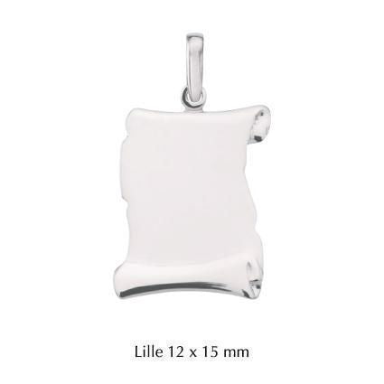 ID-plade i 925 sterlingsølv fra BNH Small 12x15 mm