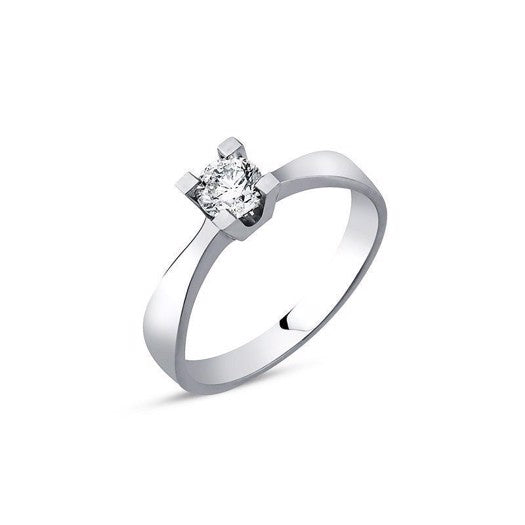 Diamantring i 14 karat hvidguld fra Nuran med 0,25 ct diamant i solitaire design.
