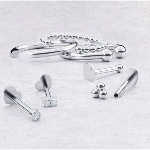 Pierce52 ørepynt i rhodineret sølv med kugler fra Nordahl Andersen