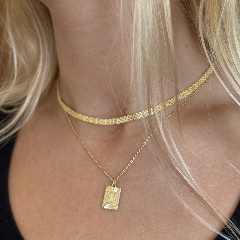 Caisa halskæde i 18 karat forgyldt sølv fra MerlePerle, 4 mm