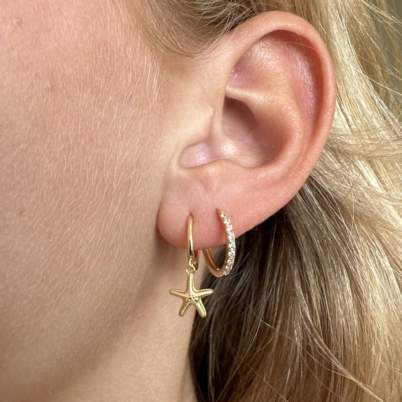 Laura creoler i forgyldt sølv med søstjerne fra MerlePerle