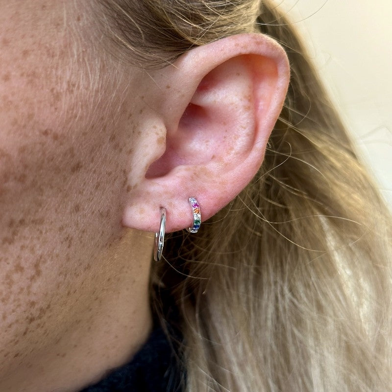 Billie Large creoler fra MerlePerle i sølv 14,5 mm