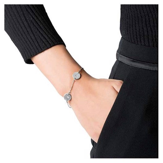 Jane Kønig armbånd i sølv med 2 lovetags