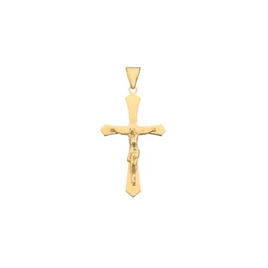 BNH korsvedhæng med Jesus i 8 eller 14 kt guld – klassisk guldvedhæng med Jesusfigur.