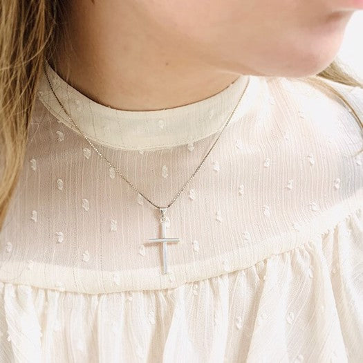 Stolpekors vedhæng i 925 sølv Medium 17 x 27 mm – BNH